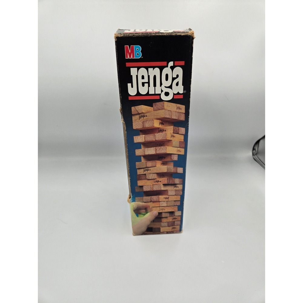 Vintage 1986 Jenga Game Milton Bradley MB Original Wood Blocks 51 Piece Set 4793